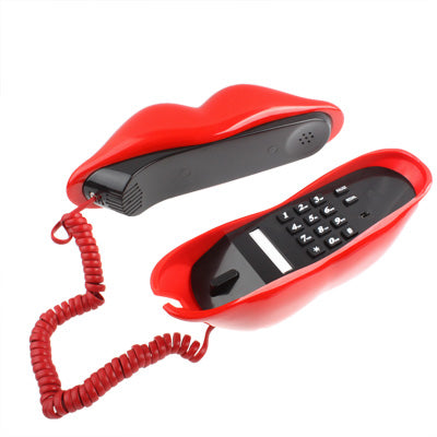 Telefono con filo a forma di labbra roventi sexy, Sexy Red Hot lips Telephone