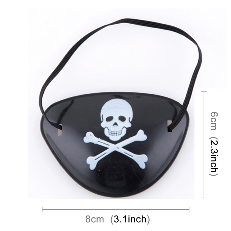 Puntelli di Halloween Bende per occhi da pirata in plastica, consegna con modello casuale, Pirate Eye Patches