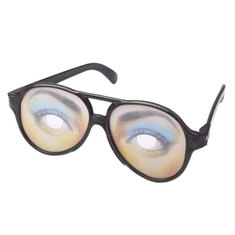 Occhiali da scherzo divertenti in plastica con montatura nera, Joke Glasses