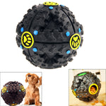 Dispenser di cibo per cani e gatti, giocattolo da masticare con risatina stridula, suono da ciarlatano, Size: S, 7cm Black, Size: M, 9cm Black, Size: L, 11cm Black