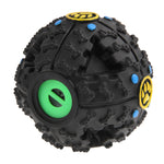 Dispenser di cibo per cani e gatti, giocattolo da masticare con risatina stridula, suono da ciarlatano, Size: S, 7cm Black, Size: M, 9cm Black, Size: L, 11cm Black