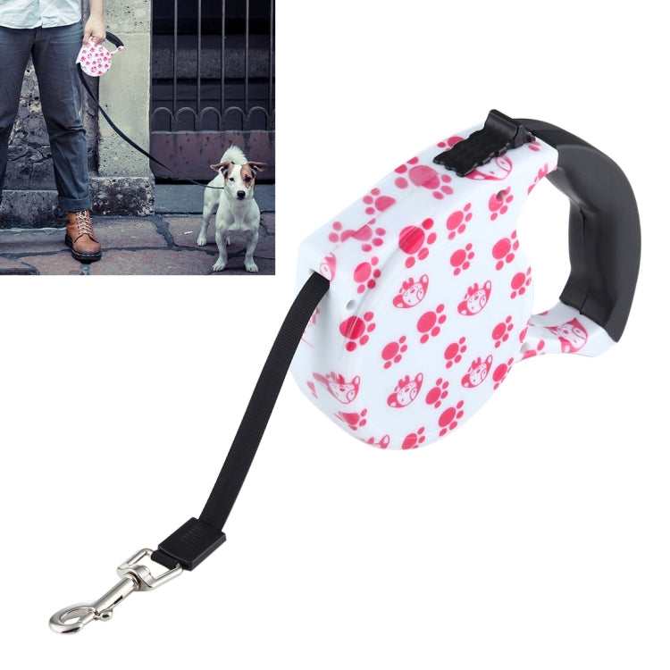 Guinzaglio retrattile per cani rosa 5 m