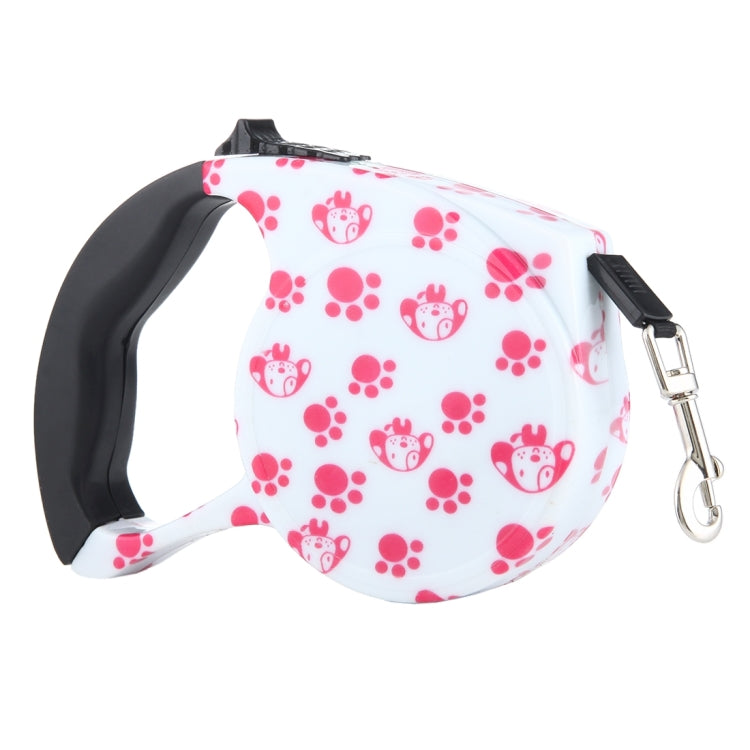 Guinzaglio retrattile per cani rosa 5 m