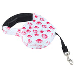 Guinzaglio retrattile per cani rosa 5 m