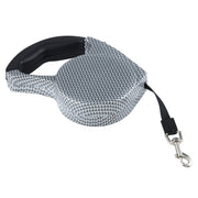 Guinzaglio retrattile per cani con motivo a griglia in bianco e nero da 5 m, Black and White Grid