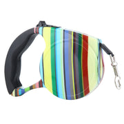 Guinzaglio flessibile retrattile per cani facile da usare, 5m Color Strip Style