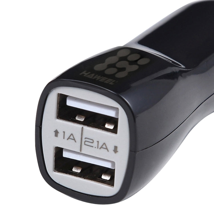Caricatore per auto con doppia porta USB HAWEEL di alta qualità da 2,1 A + 1 A, HK Black, US  Black, US White, UK White, UK Black, White, Black