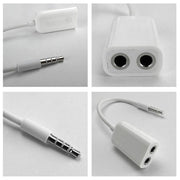 Cavo audio Aux 3,5 mm con splitter femmina