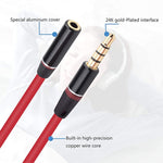 Cavo audio Aux 1,2 m maschio-femmina 3,5 mm