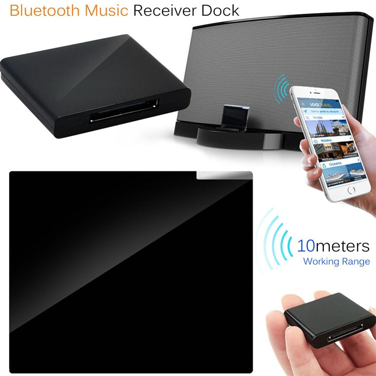 Ricevitore musicale wireless Bluetooth per iPhone 4 e 4S / (iPad 3) / iPad 2 / iPod / Qualsiasi dispositivo Bluetooth, Bluetooth V2.1 Black, Bluetooth V2.1 White