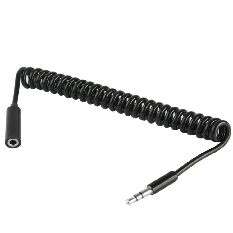 Cavo ausiliario maschio-femmina da 3,5 mm a spirale a molla, compatibile con telefoni, tablet, cuffie, lettori MP3, stereo per auto/casa e altro, lunghezza: da 20 cm a 80 cm
