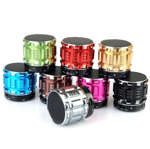 Altoparlante portatile stereo Bluetooth mobile in metallo S28 con funzione di chiamata in vivavoce, S28