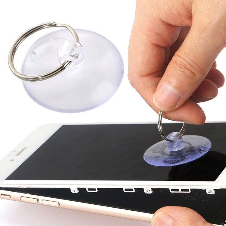 Suction Cup with Metal Key Ring for Cellphone LCD Screen Removal Opening Repair Tools, Key Ring