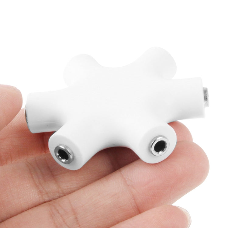 Splitter audio 6 porte per cuffie con jack 3,5 mm