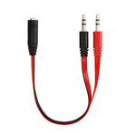 Microfono jack da 3,5 mm stile Noodle + cavo per auricolari per PC/laptop, lunghezza: 22 cm