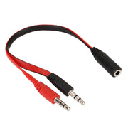 Microfono jack da 3,5 mm stile Noodle + cavo per auricolari per PC/laptop, lunghezza: 22 cm