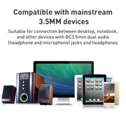 Microfono jack da 3,5 mm stile Noodle + cavo per auricolari per PC/laptop, lunghezza: 22 cm