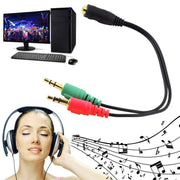 Cavo microfono jack 3,5 mm da 17 cm per auricolari