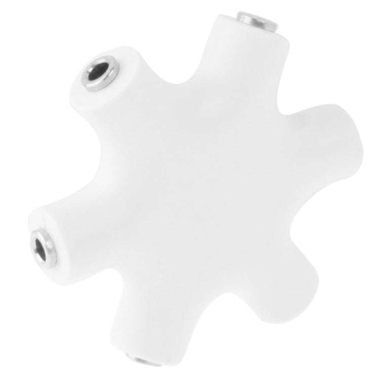 Connettore per cuffie splitter audio a 6 porte con cavo audio da 3,5 mm, compatibile con telefoni, tablet, cuffie, lettore MP3, stereo per auto/casa e altro