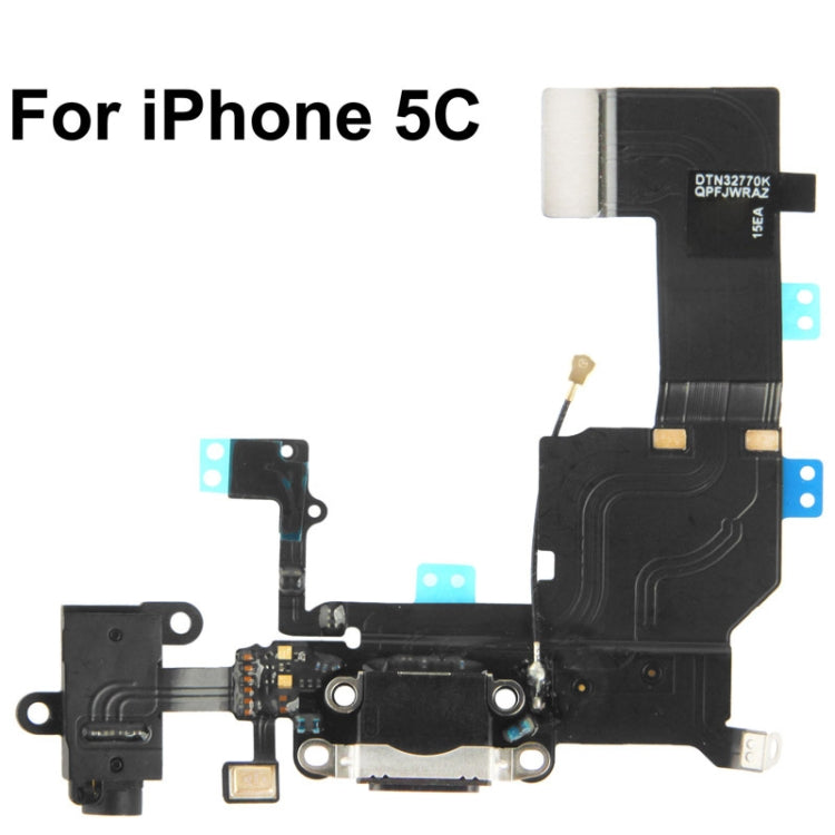 2 in 1 Flex Cable for iPhone 5C (Charger with Original Connector + Original Headphone Audio Jack Ribbon), For iPhone 5C