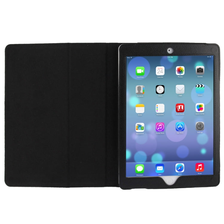 Custodia in pelle flip con texture litchi con supporto e funzione di sonno/sveglia per iPad Air