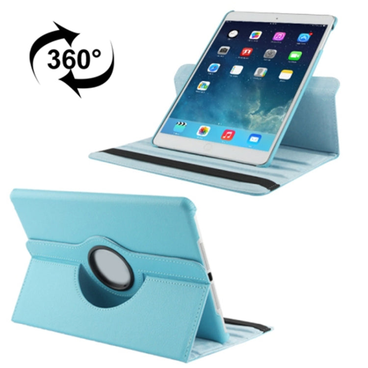 Custodia per tablet in pelle con rotazione a 360 gradi con texture Litchi con supporto per iPad Air / Air 2 / iPad 9.7 2017 / iPad 9.7 2018