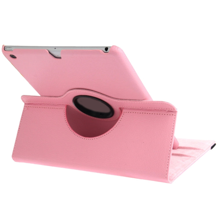 Custodia per tablet in pelle con rotazione a 360 gradi con texture Litchi con supporto per iPad Air / Air 2 / iPad 9.7 2017 / iPad 9.7 2018