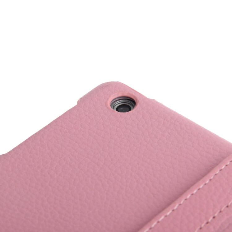 Custodia per tablet in pelle con rotazione a 360 gradi con texture Litchi con supporto per iPad Air / Air 2 / iPad 9.7 2017 / iPad 9.7 2018