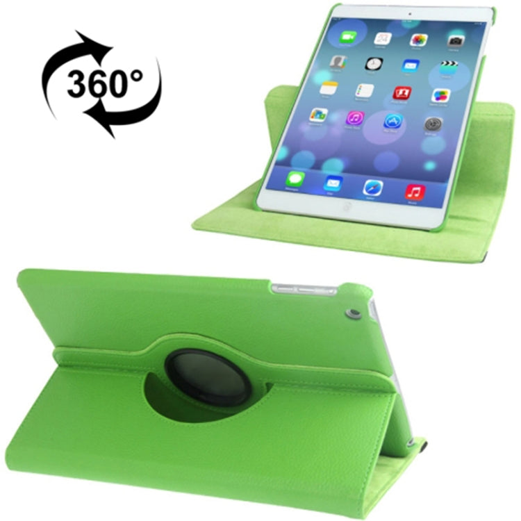 Custodia per tablet in pelle con rotazione a 360 gradi con texture Litchi con supporto per iPad Air / Air 2 / iPad 9.7 2017 / iPad 9.7 2018