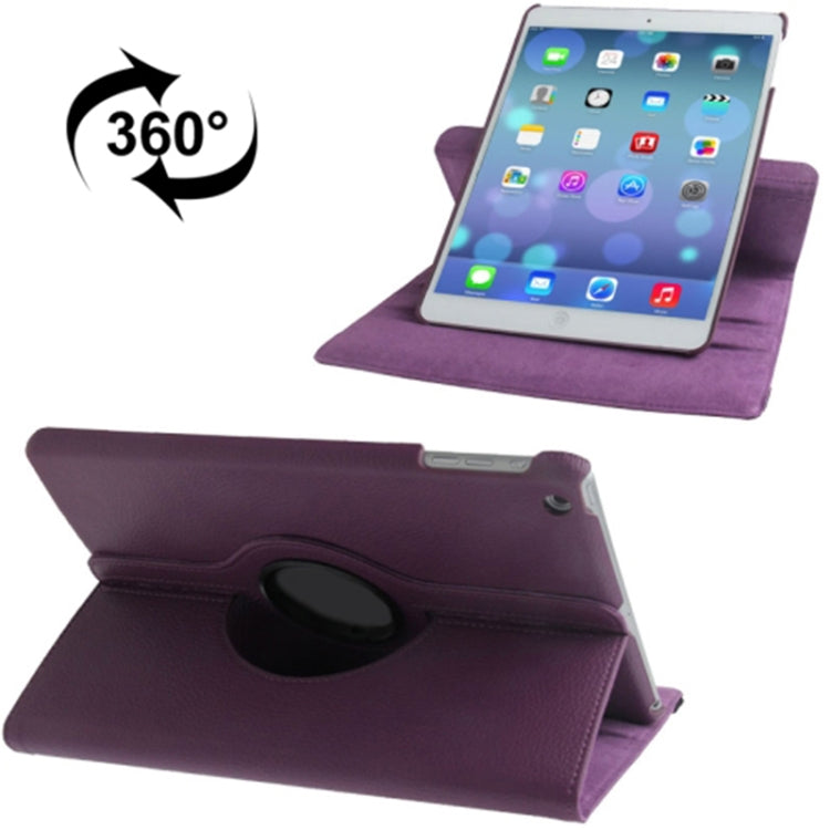 Custodia per tablet in pelle con rotazione a 360 gradi con texture Litchi con supporto per iPad Air / Air 2 / iPad 9.7 2017 / iPad 9.7 2018