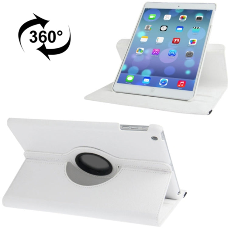 Custodia per tablet in pelle con rotazione a 360 gradi con texture Litchi con supporto per iPad Air / Air 2 / iPad 9.7 2017 / iPad 9.7 2018