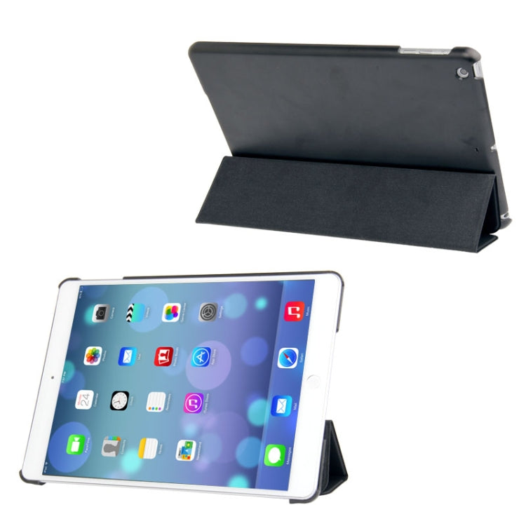 Cover in pelle 3 pieghe Custodia in plastica satinata con supporto e funzione di sospensione/sveglia per iPad Air
