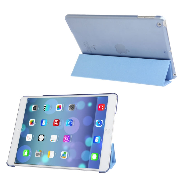 Cover in pelle 3 pieghe Custodia in plastica satinata con supporto e funzione di sospensione/sveglia per iPad Air