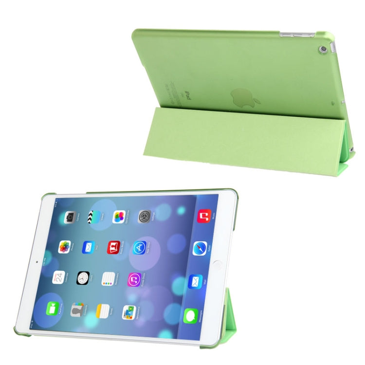 Cover in pelle 3 pieghe Custodia in plastica satinata con supporto e funzione di sospensione/sveglia per iPad Air