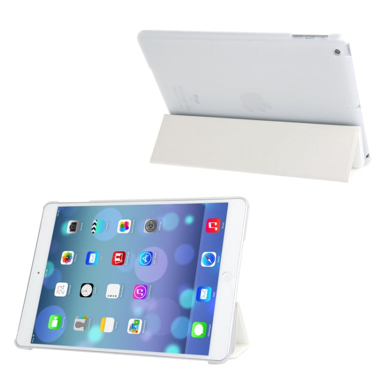 Cover in pelle 3 pieghe Custodia in plastica satinata con supporto e funzione di sospensione/sveglia per iPad Air