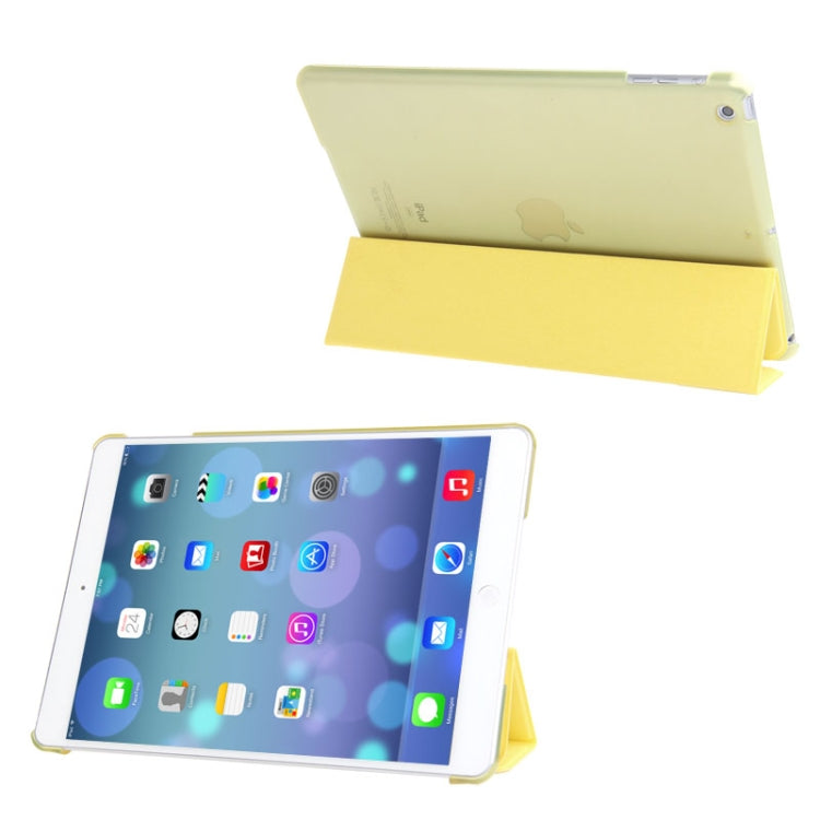 Cover in pelle 3 pieghe Custodia in plastica satinata con supporto e funzione di sospensione/sveglia per iPad Air