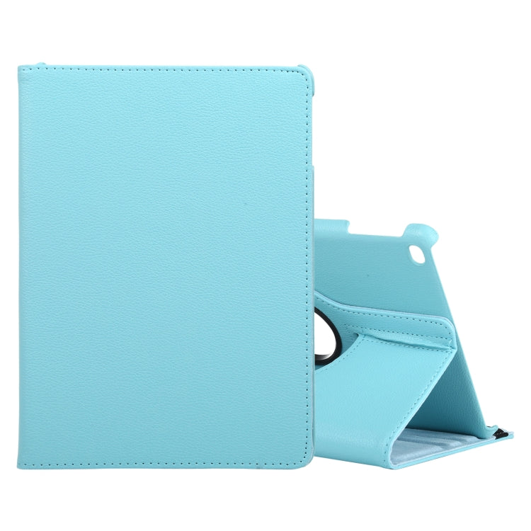 Per iPad 9.7 (2018) e iPad 9.7 (2017) e Air 2 e Air Custodia in pelle con texture litchi con rotazione a 360 gradi con supporto per 2 ingranaggi