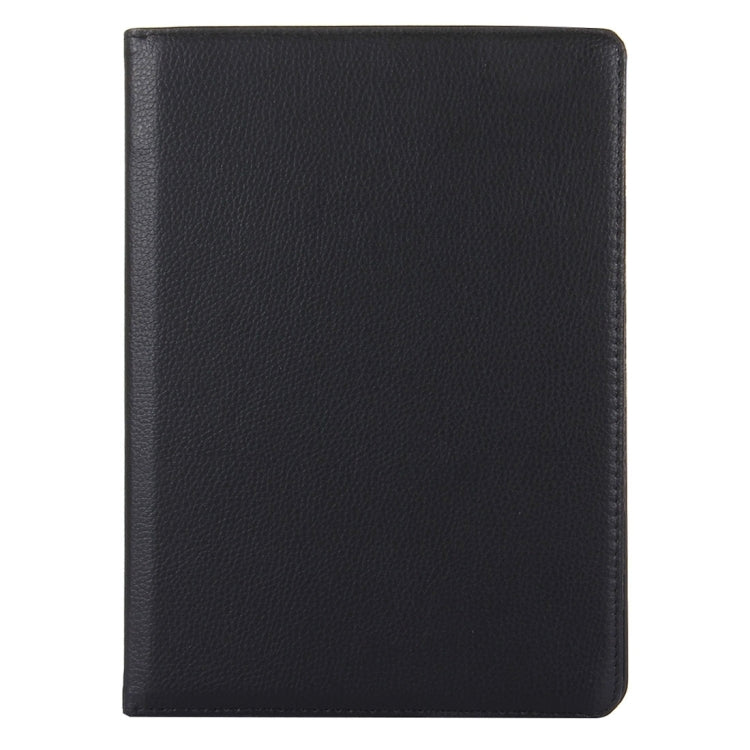 Per iPad 9.7 (2018) e iPad 9.7 (2017) e Air 2 e Air Custodia in pelle con texture litchi con rotazione a 360 gradi con supporto per 2 ingranaggi