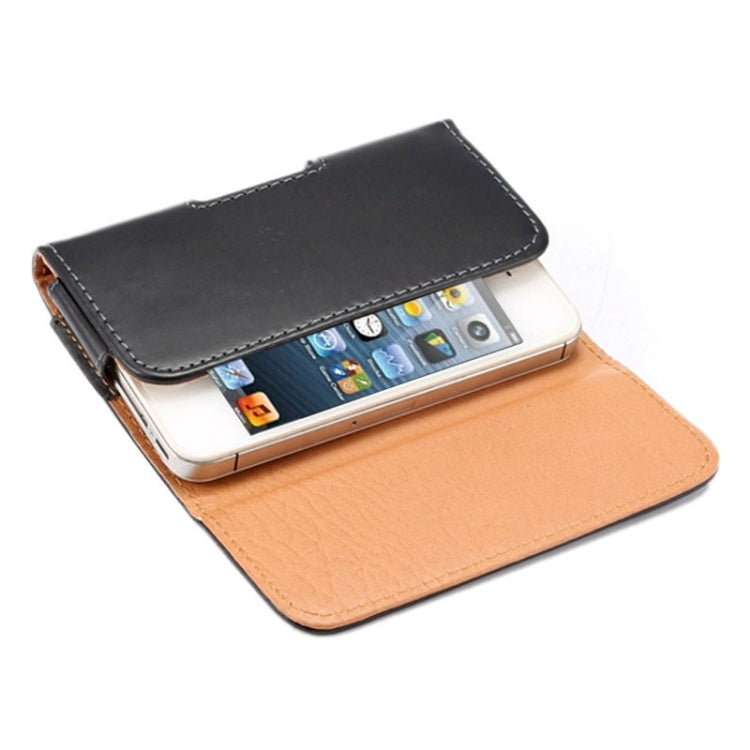 Custodia in pelle/marsupio verticale con texture Crazy Horse con stecca posteriore per iPhone 5G