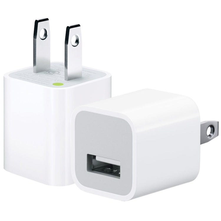 Adattatore caricabatterie USB di alta qualità da 5 V / 1 A con presa USA per iPhone, Galaxy, Huawei, Xiaomi, LG, HTC e altri smartphone, dispositivi ricaricabili