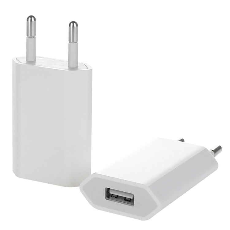Adattatore caricabatterie USB di alta qualità da 5 V / 1 A con presa UE per iPhone, Galaxy, Huawei, Xiaomi, LG, HTC e altri smartphone, dispositivi ricaricabili