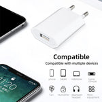 Adattatore caricabatterie USB 5V 1A con presa UE