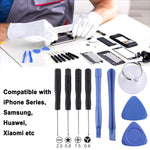 Kit di riparazione 10 in 1 (4 cacciaviti + 2 aste di smontaggio + 1 mandrino + 2 triangoli su fette spesse + perno di espulsione), 10 in 1
