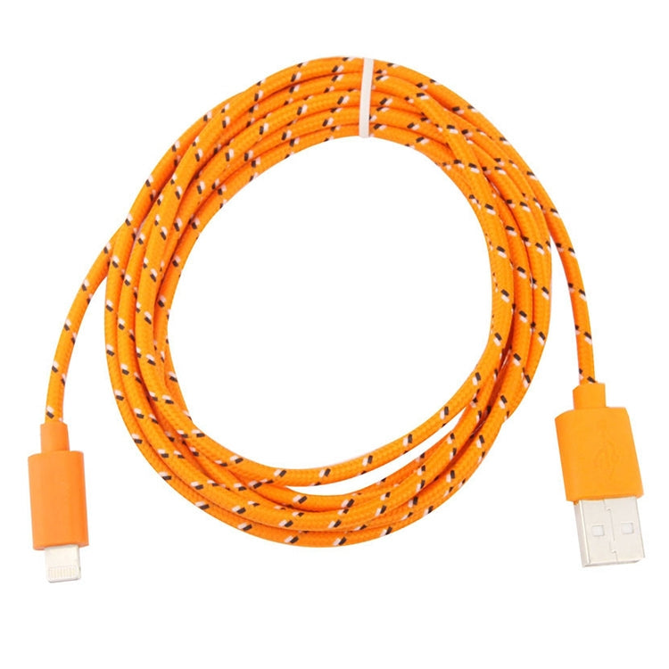 Cavo di ricarica per trasferimento dati USB a 8 pin stile rete in nylon da 1 m per iPhone, iPad