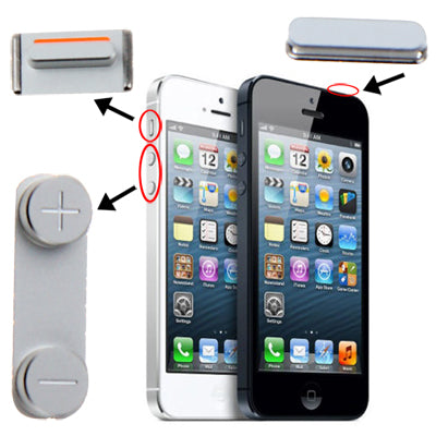 3 in 1 for iPhone 5 (Mute Button + Power Button + Volume Button), For iPhone 5, For iPhone 5 (3 in 1)