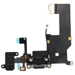 Original Tail Connector Charger Flex Cable + Headphone Audio Jack Ribbon Flex Cable For iPhone 5, For iPhone 5