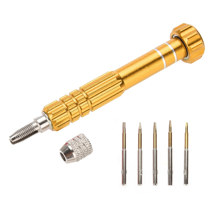 Gold Series 5 in 1 Screwdriver Set (T5 / T6 / 1.2 / 1.5 / 0.8), 5 in 1