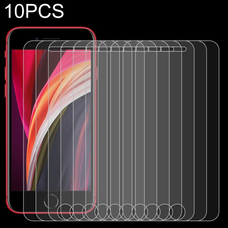 10 PEZZI per iPhone SE e 5 e 5S e 5C 0,26 mm 9H Durezza superficiale 2,5D Pellicola per schermo in vetro temperato antideflagrante, 10pcs