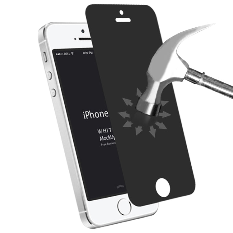 Proteggi schermo antiriflesso per privacy da 0,4 mm, 9H, durezza superficiale, 180 gradi, per iPhone 5 e 5S, For iPhone 5 & 5S
