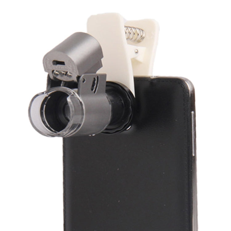 Lente d'ingrandimento per microscopio digitale per telefono cellulare con zoom 65X con luce LED e clip per Galaxy Note III / N9000 / i9500 / iPhone 5 e 5S e 5C